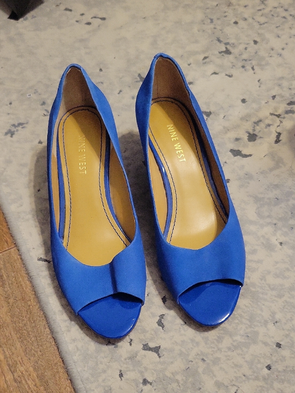 Nine West Electric Blue Peep-Toe Pumps